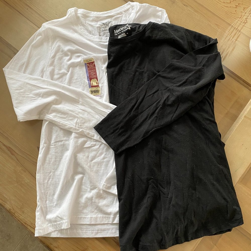 NEW Black *and* White Long Sleeve Shirts